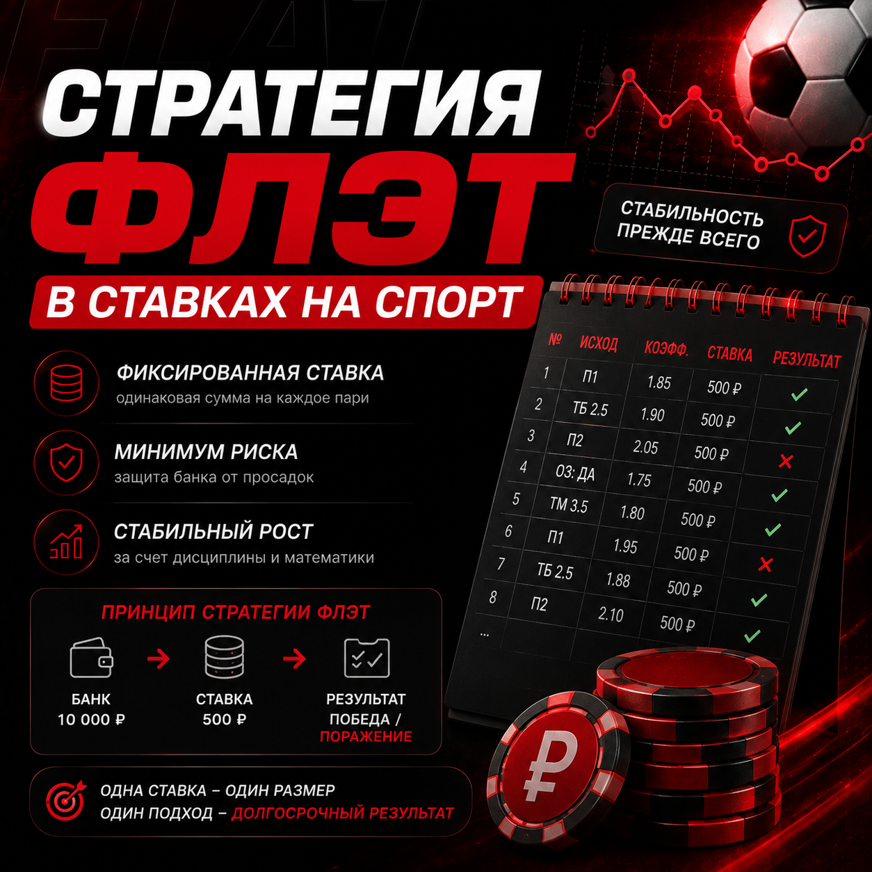 Стратегия флэт в ставках на спорт: полное руководство по управлению банком