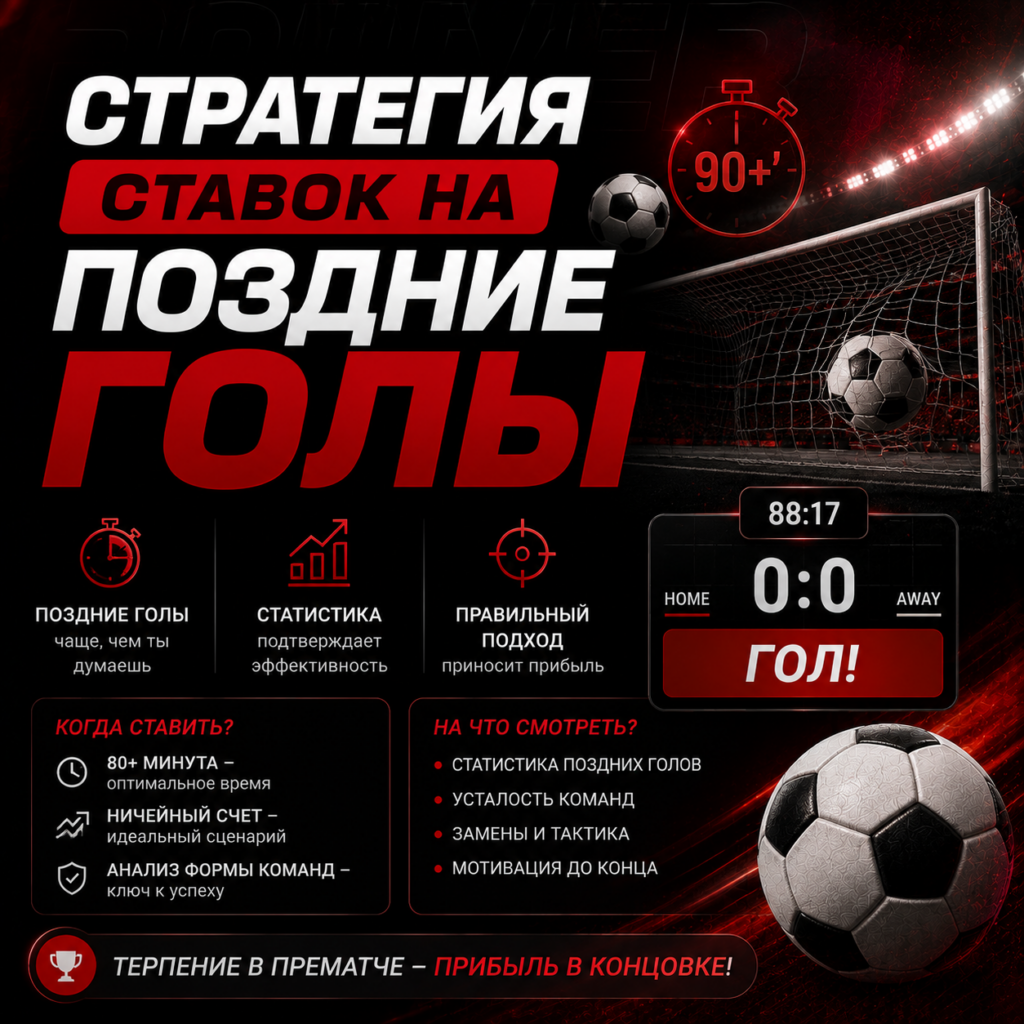 стратегия ставок на гол после 70-75 минуты матча. изображение с примерами