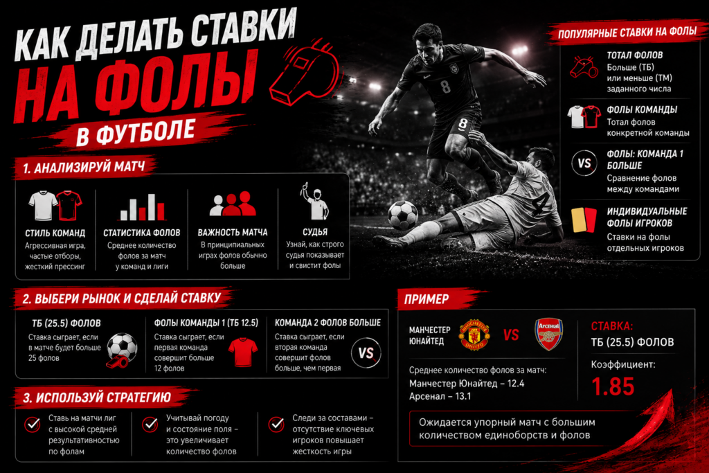 Изображение с примером как делать ставки на фолы